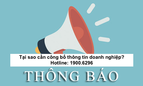 Tại sao cần công bố thông tin doanh nghiệp?