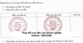 Thay đổi con dấu của doanh nghiệp